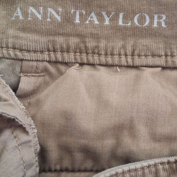 Ann Taylor Curvy Skinny Stretch Corduroy Pants Jeans Size 8 Tan Long 31" inseam - Picture 16 of 16